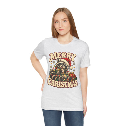 Merry Christmas Raccoon Tee