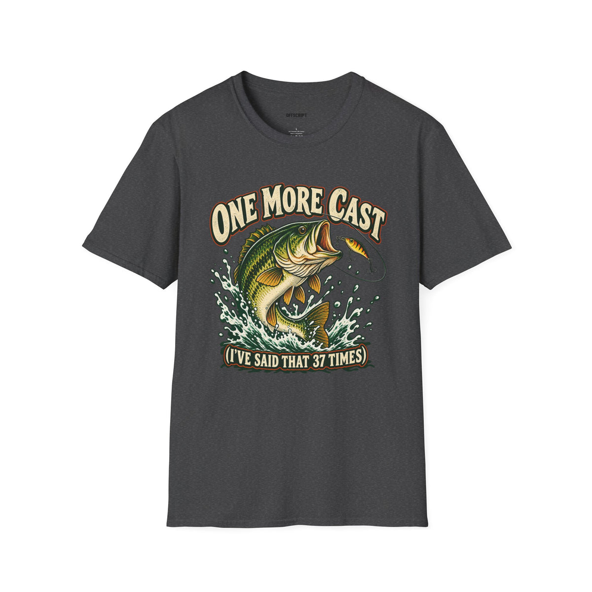 Fishing T-Shirt — "One More Cast" Bass Graphic Tee
