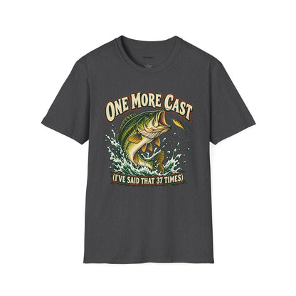Fishing T-Shirt — "One More Cast" Bass Graphic Tee