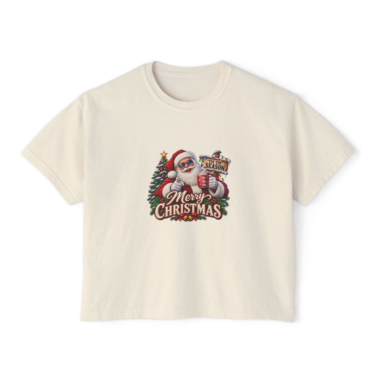 Merry Christmas Santa Women's Boxy Tee