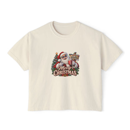 Merry Christmas Santa Women's Boxy Tee