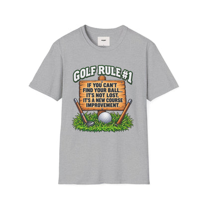 Golf Rule #1 T-Shirt — If You Can’t Find Your Ball Funny Golf Shirt