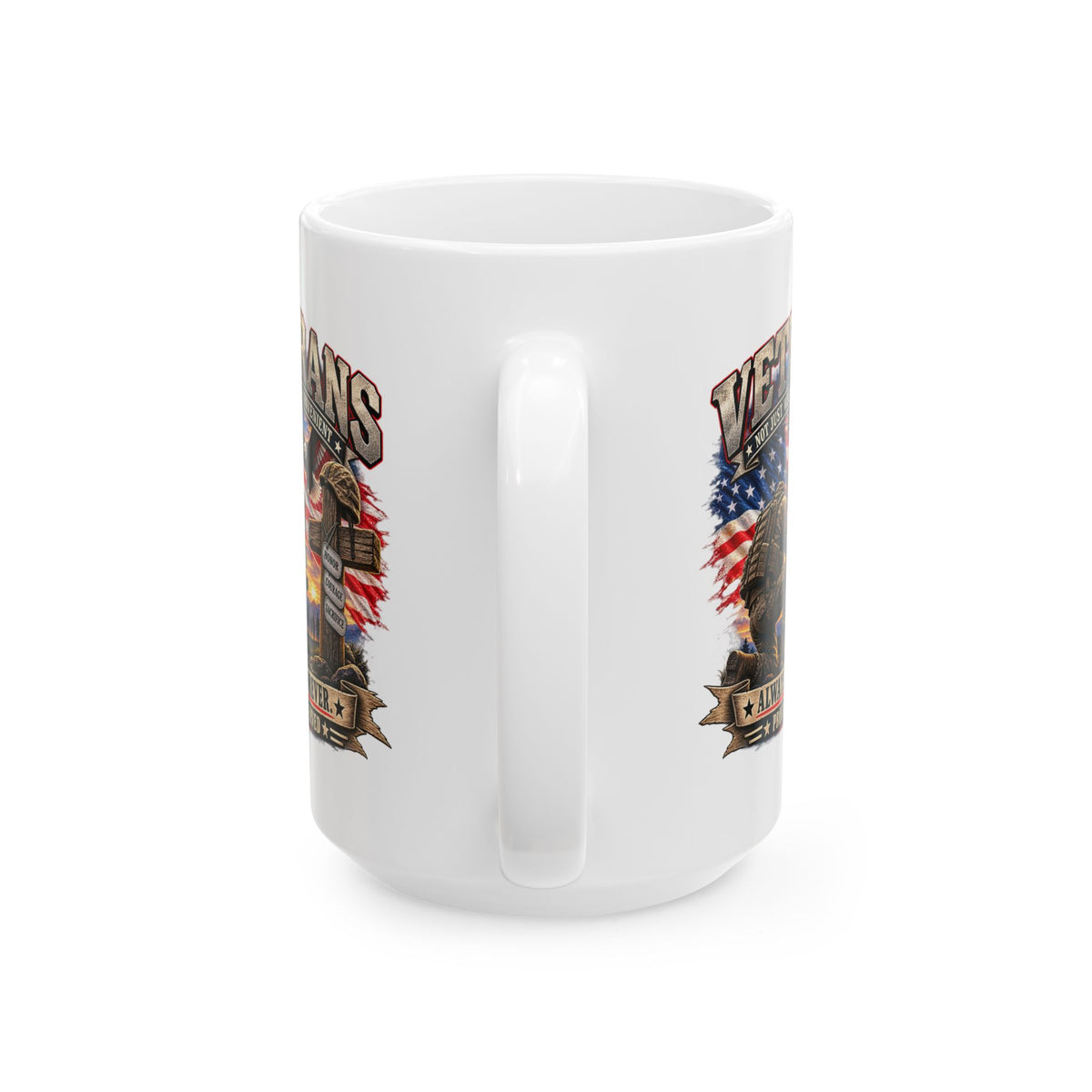 Veterans Eagle Ceramic Mug — American Flag Military Tribute (11oz & 15oz)