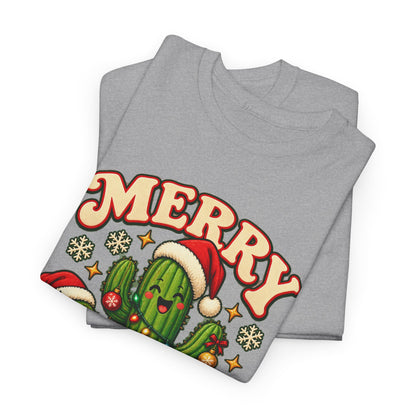 Merry Cactus Christmas Tee — Festive Holiday Cactus Shirt