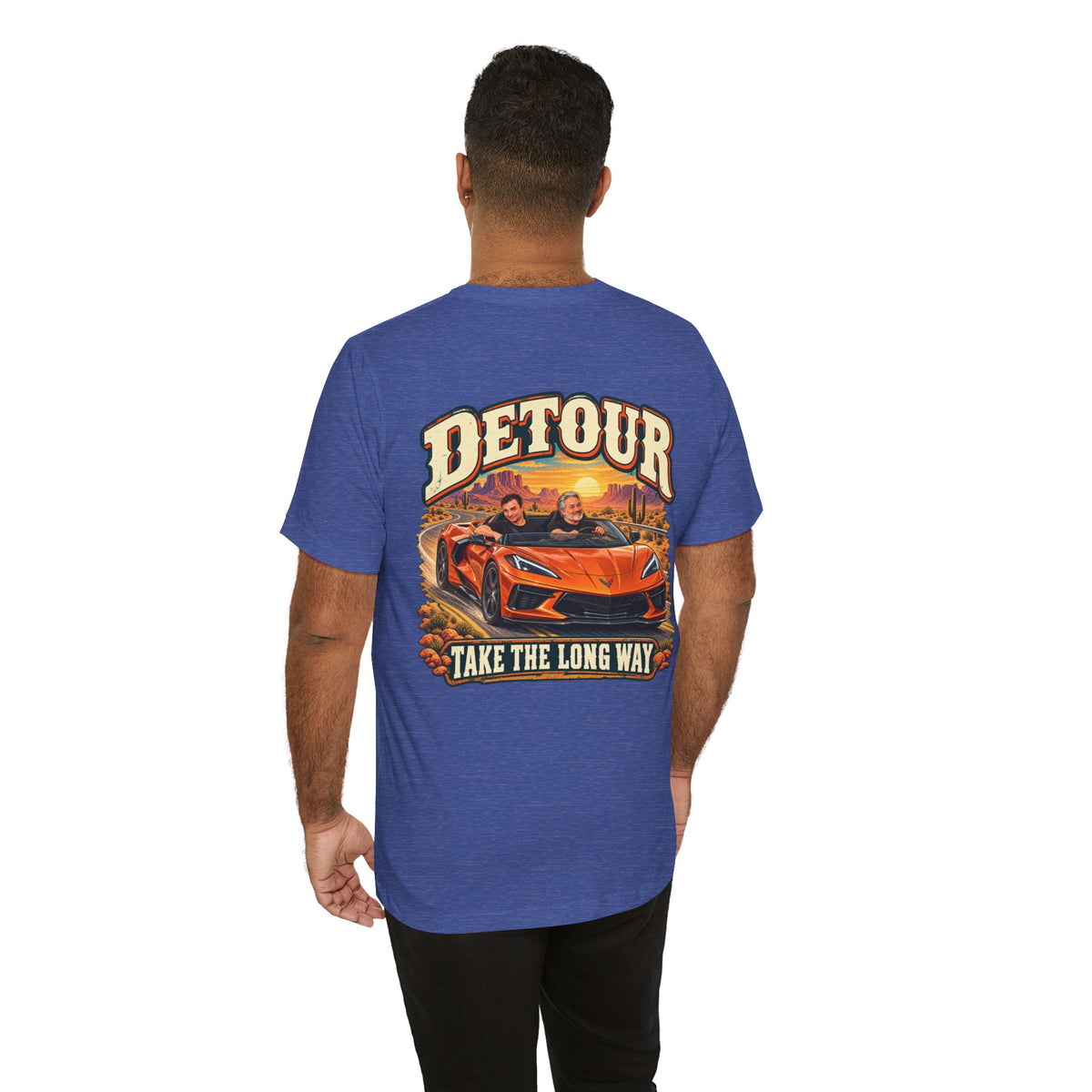 Detour Graphic Tee — 'Detour: Take the Long Way' Vintage Road Trip T‑Shirt