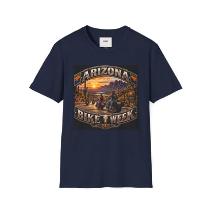 Arizona Bike Week Sunset T-Shirt — Vintage Motorcycle Desert Road Tee