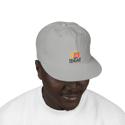 SPF IDGAF Surf Cap | Retro Sun Typography Hat