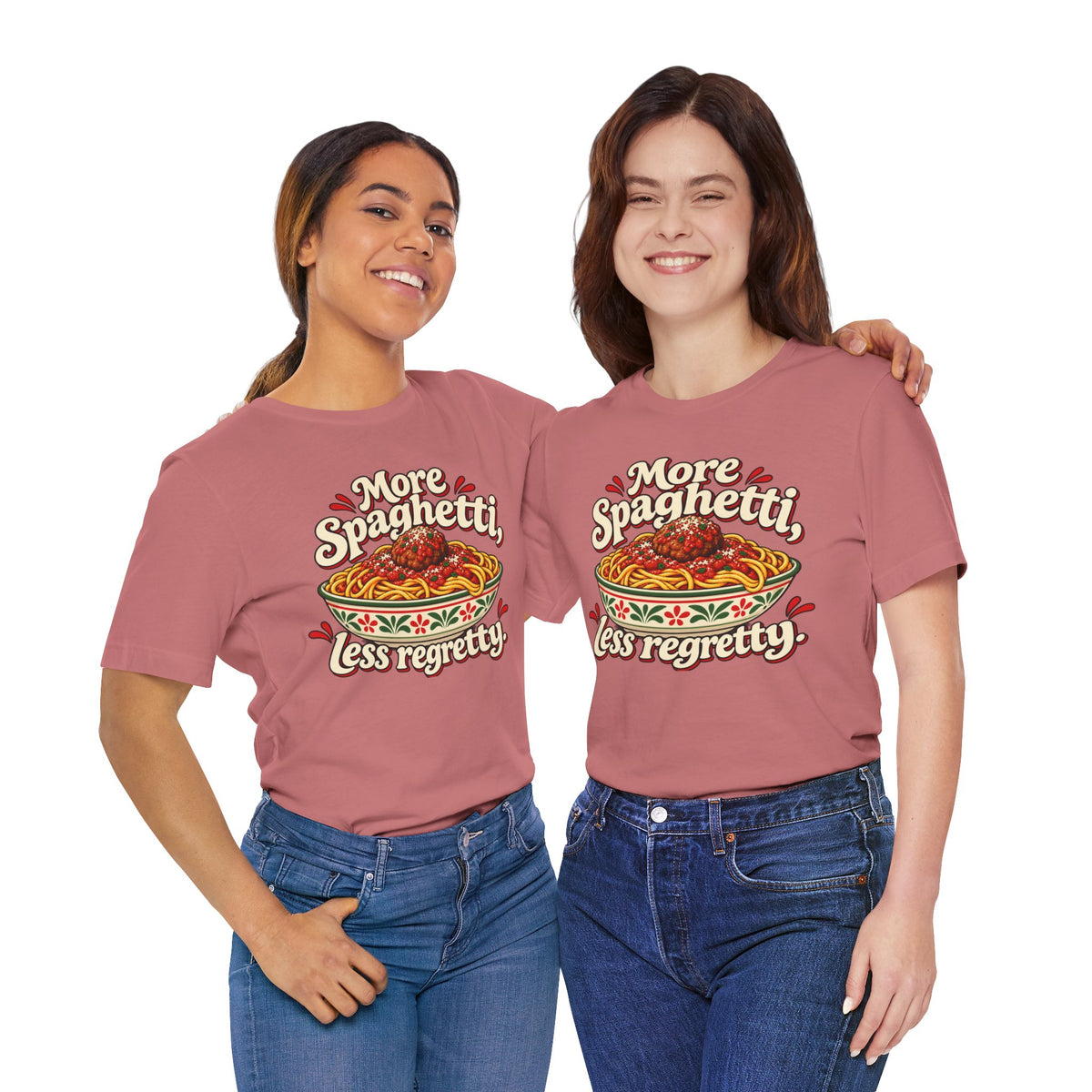 More Spaghetti Less Regretti Foodie Graphic Tee