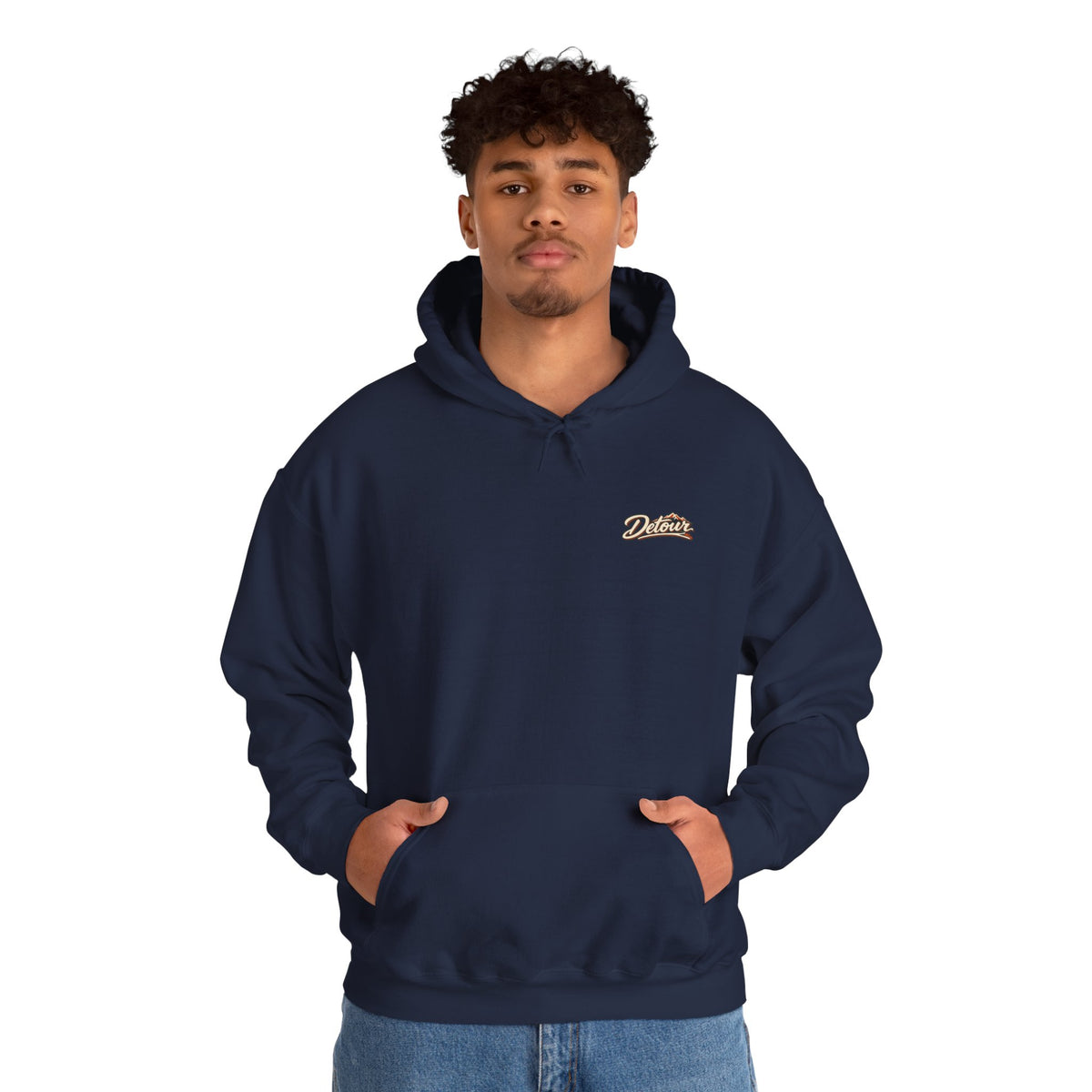 Detour Vintage Hot Rod Hoodie — "Take The Long Way" Classic Car Sweatshirt