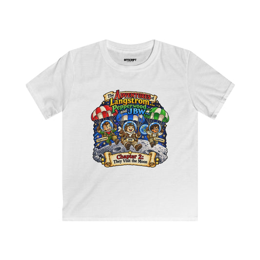 Kids Tee — The Adventures of Langstrom, Pepperwood & JBW: Chapter 2 "This Was The Moon"