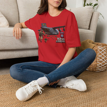 82nd Airborne Paratrooper T-Shirt — Military Jump C-17 Skydiving Design