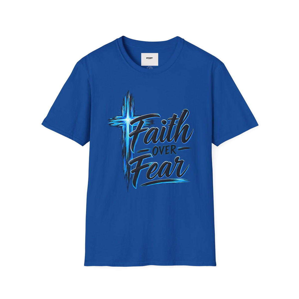 Faith Over Fear T‑Shirt — Christian Cross Inspirational Graphic Tee