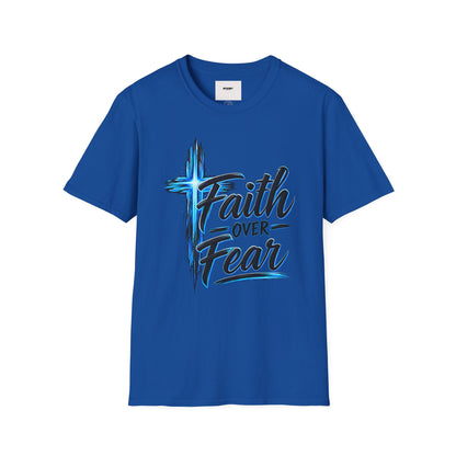 Faith Over Fear T‑Shirt — Christian Cross Inspirational Graphic Tee
