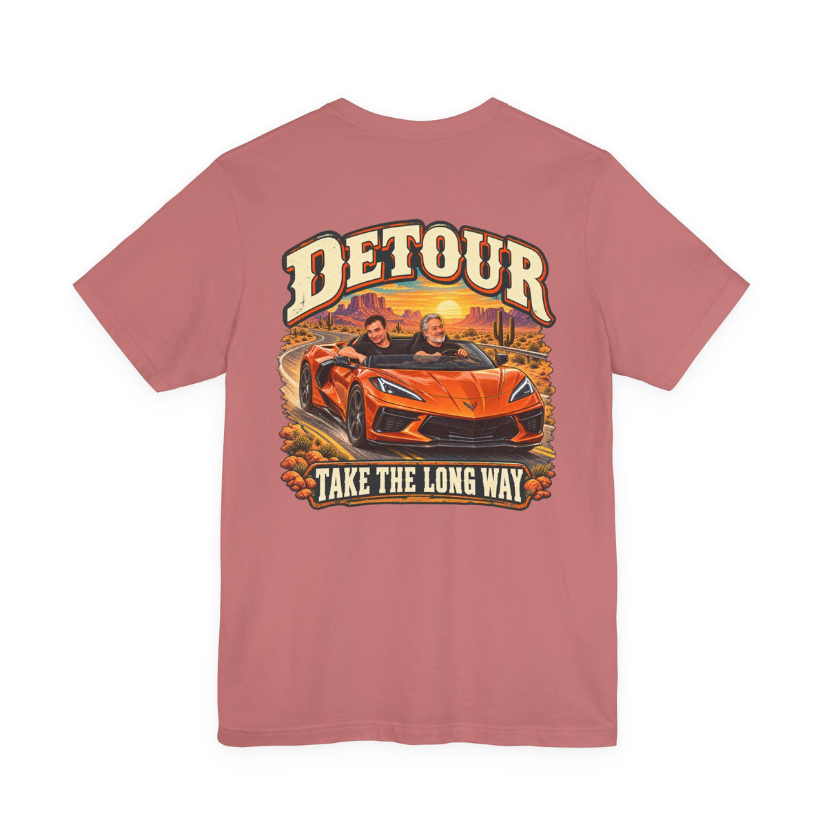 Detour Graphic Tee — 'Detour: Take the Long Way' Vintage Road Trip T‑Shirt