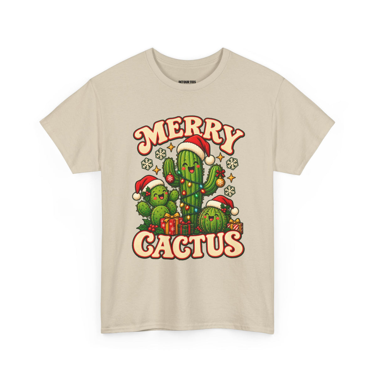 Merry Cactus Christmas Tee — Festive Holiday Cactus Shirt