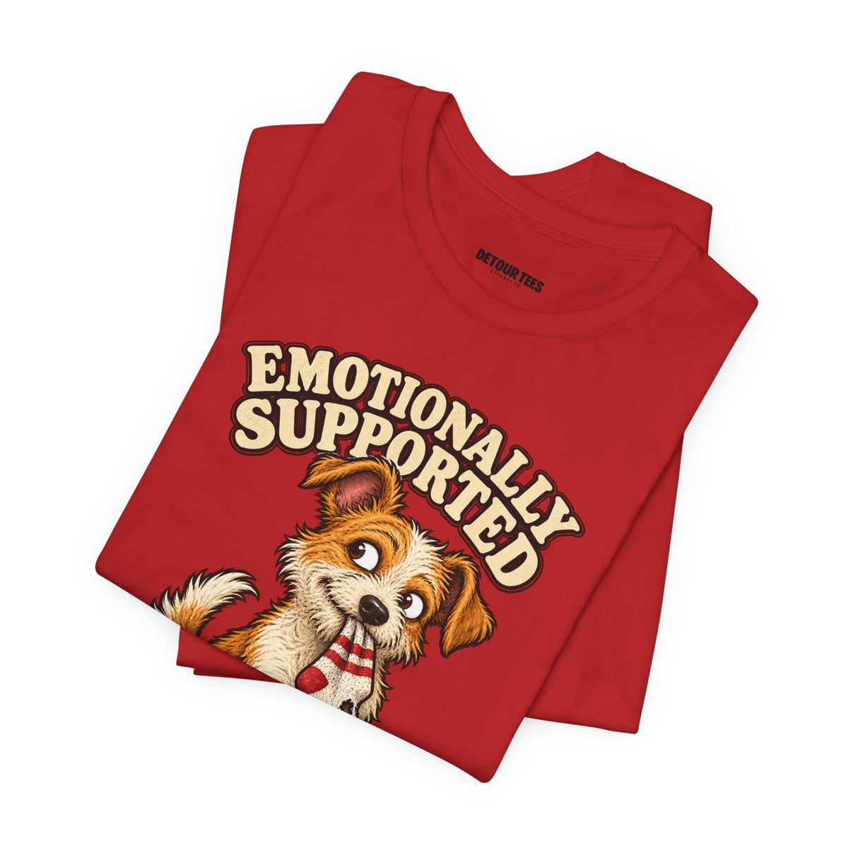Emotionally Supported by a Menace Tee — Cute Puppy Graphic T‑Shirt