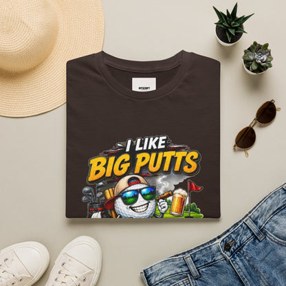 I Like Big Putts Golf T-Shirt — Funny Golf Cartoon 'And I Cannot Lie' Shirt