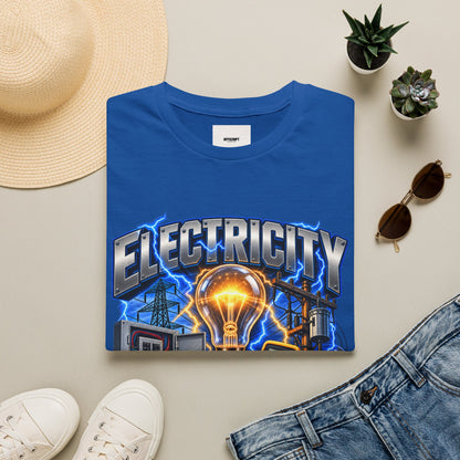 Electricity Graphic T-Shirt — Vintage Lightbulb Power Design