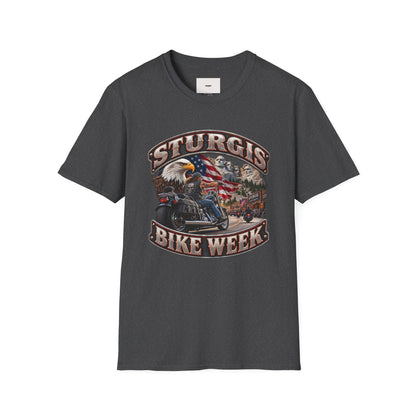 Sturgis Bike Week T-Shirt — American Eagle & Mount Rushmore Motorcycle Tee