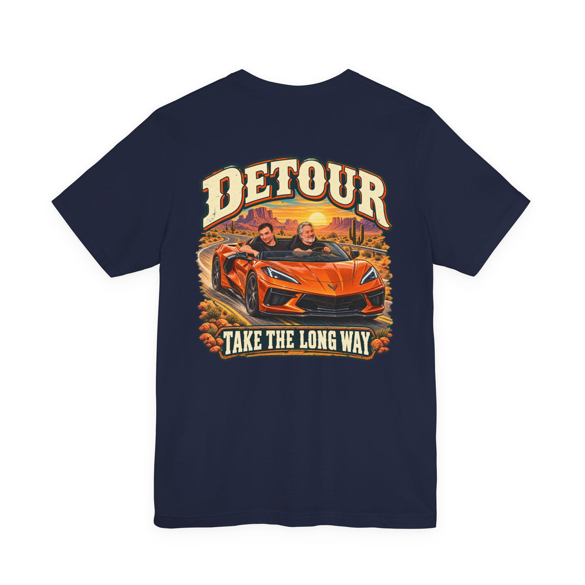 Detour Graphic Tee — 'Detour: Take the Long Way' Vintage Road Trip T‑Shirt