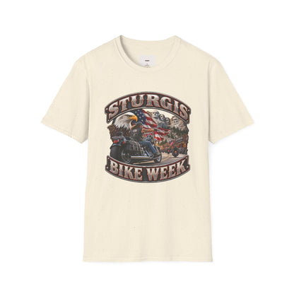 Sturgis Bike Week T-Shirt — American Eagle & Mount Rushmore Motorcycle Tee