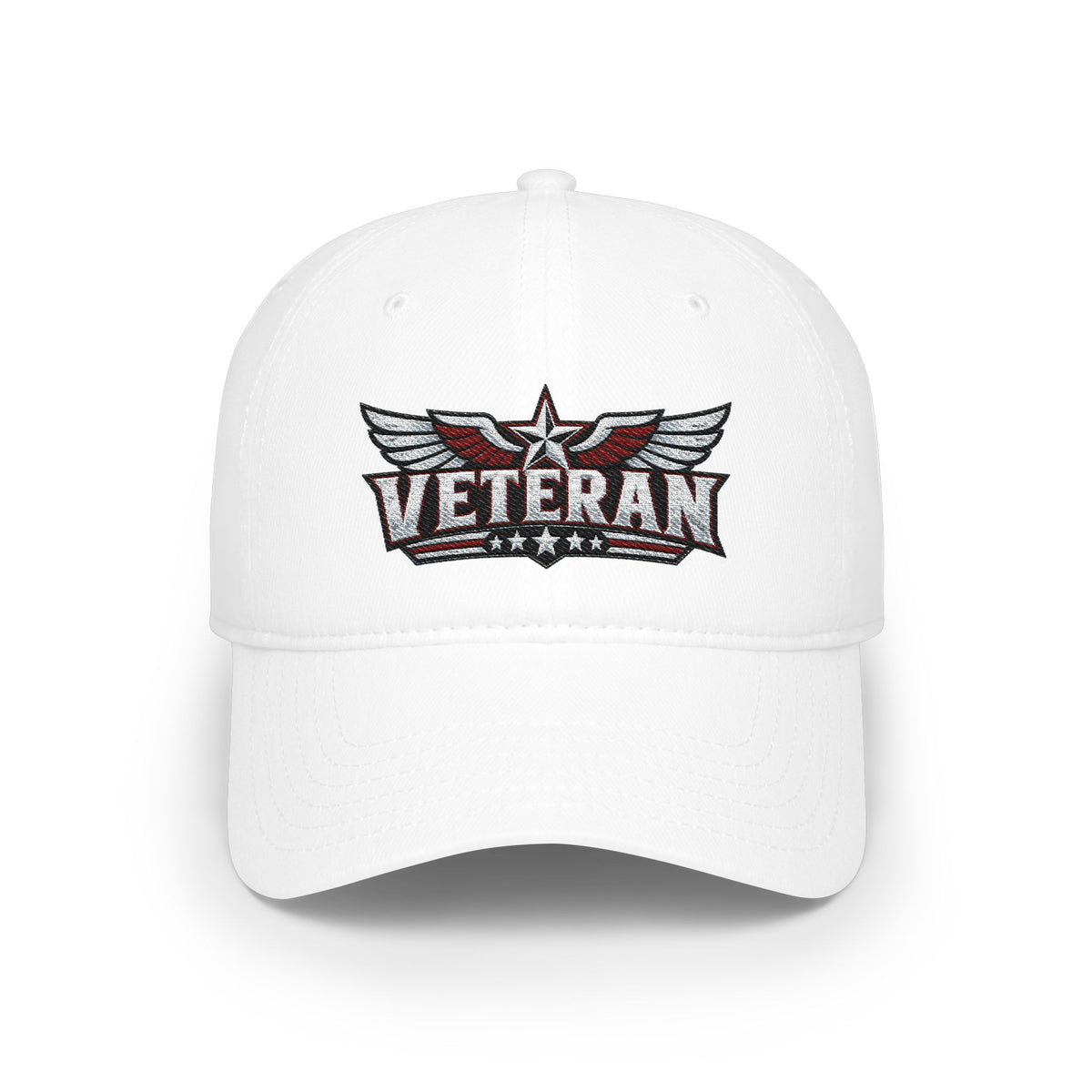 Veteran Embroidered Cap — Low Profile Patriotic Baseball Hat