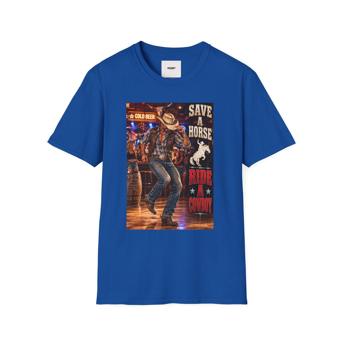 Save a Horse Ride a Cowboy T-Shirt — Country Western Cowboy Graphic Tee