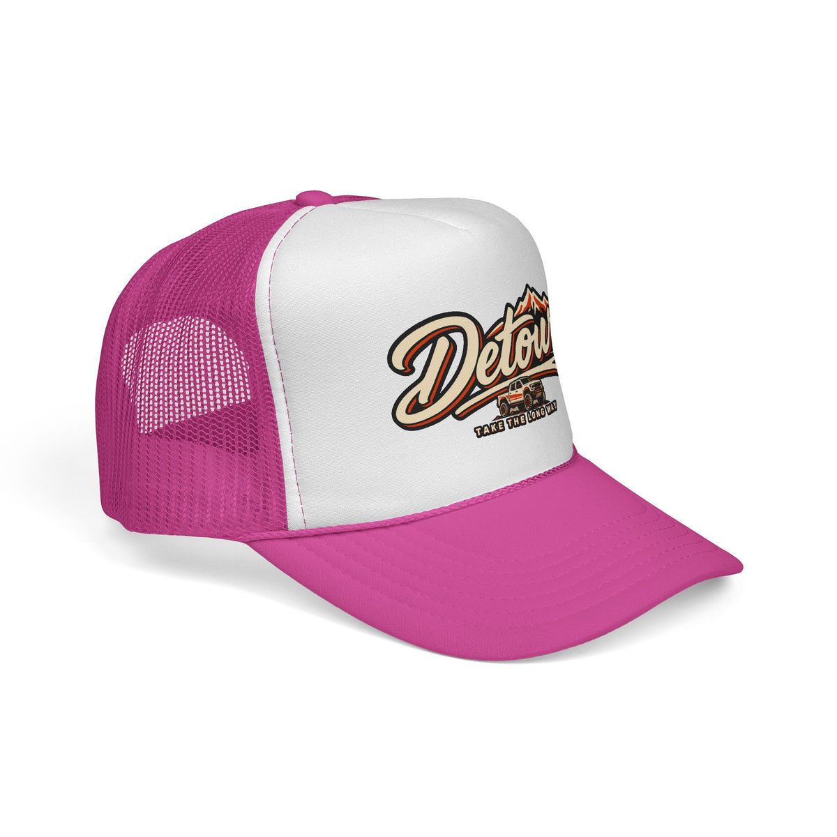 Detour Trucker Hat — Vintage Road Trip Mesh Cap