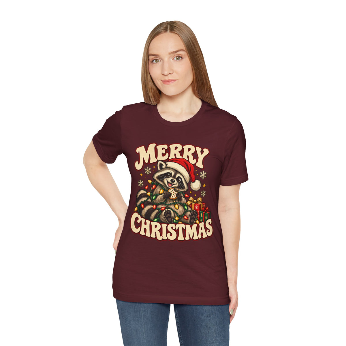 Merry Christmas Raccoon Tee