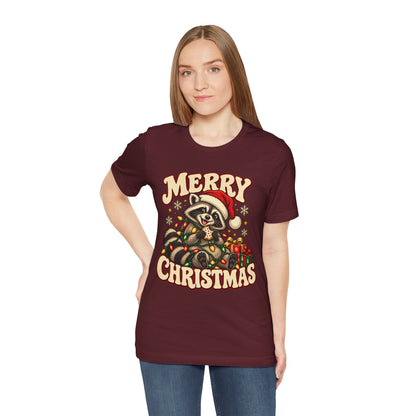 Merry Christmas Raccoon Tee
