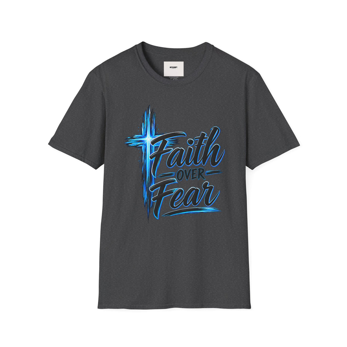 Faith Over Fear T‑Shirt — Christian Cross Inspirational Graphic Tee