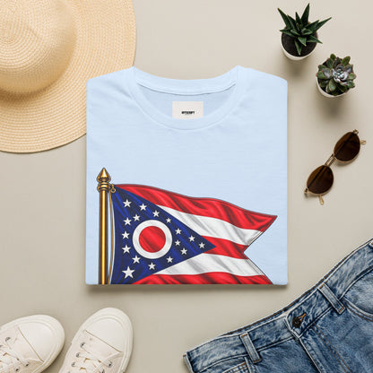 Ohio Flag T-Shirt — "With God All Things Are Possible" Patriotic Tee