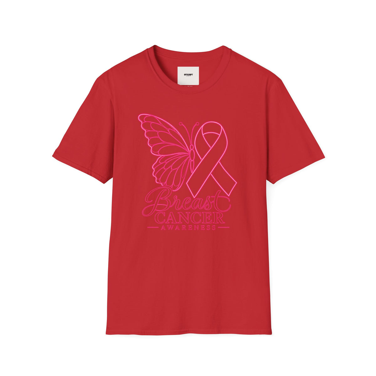 Breast Cancer Awareness Butterfly T-Shirt - Pink Ribbon Support Tee