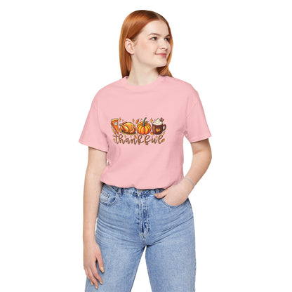 Thankful Harvest Tee — Thanksgiving Pumpkin & Pie Fall Shirt