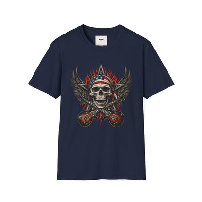Skull & Wings T‑Shirt — American Rebel Rocker Graphic Tee