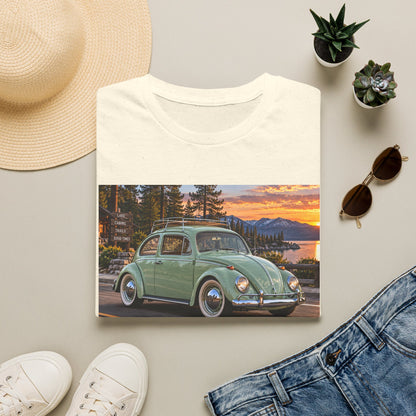 Classic VW Beetle Sunset T-Shirt — Vintage Car Lover Tee