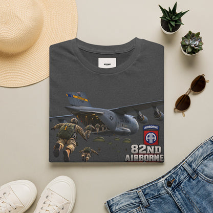 82nd Airborne Paratrooper T-Shirt — Military Jump C-17 Skydiving Design