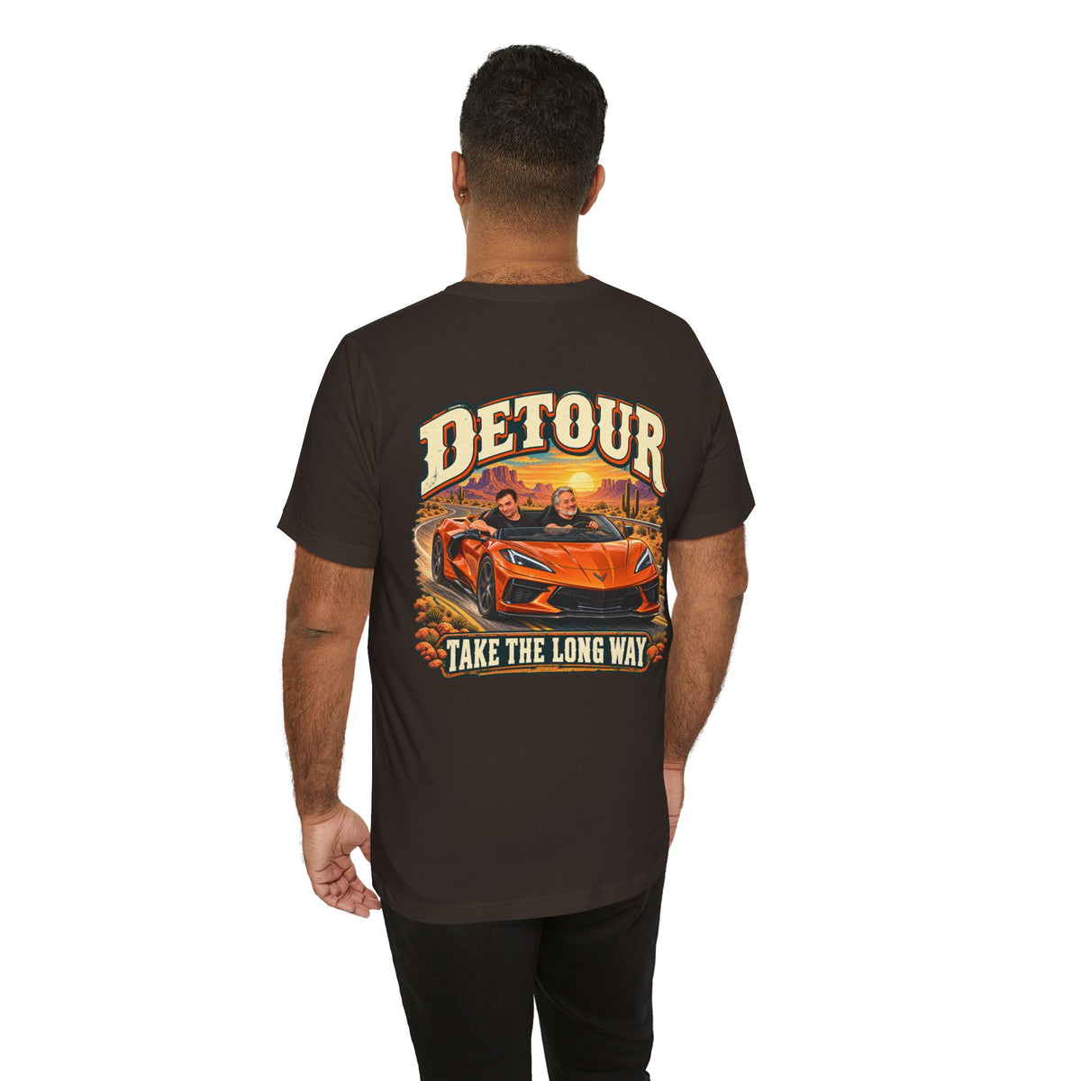 Detour Graphic Tee — 'Detour: Take the Long Way' Vintage Road Trip T‑Shirt