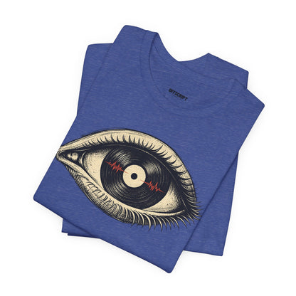 Graphic Tee — Vintage Vinyl Eye Illustration T‑Shirt