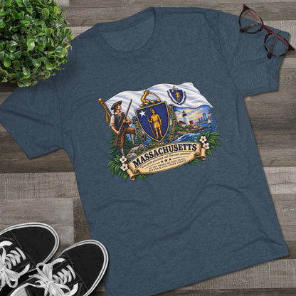 Massachusetts State Flag T‑Shirt — Vintage Coat of Arms Tee