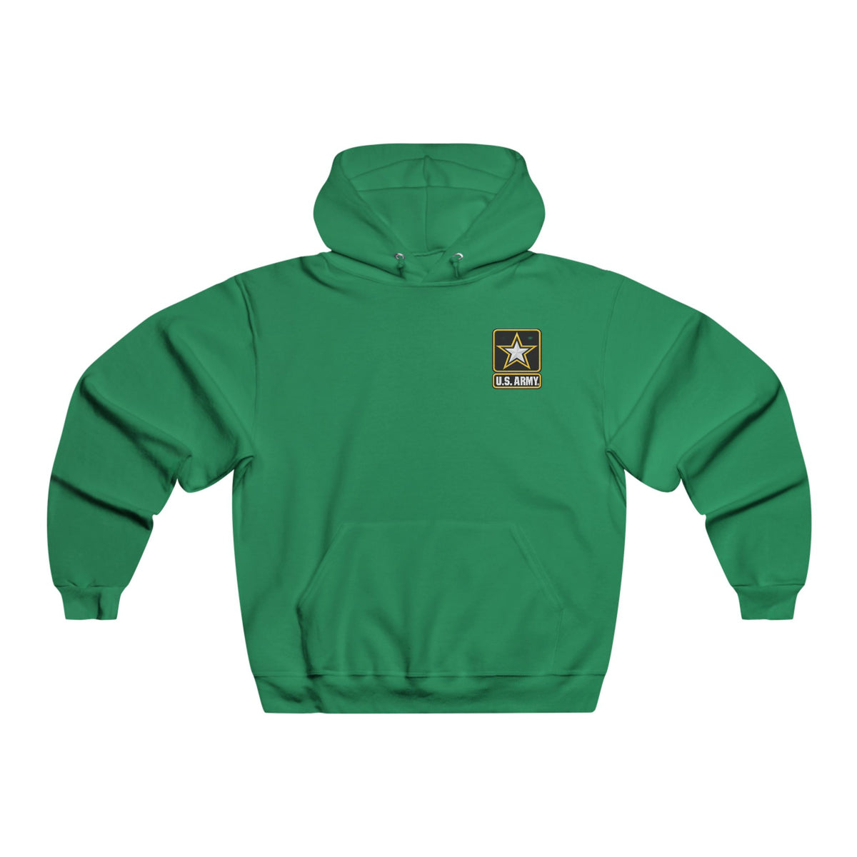 Army Veteran Hoodie — Eagle & American Flag Backprint with US Army Crest