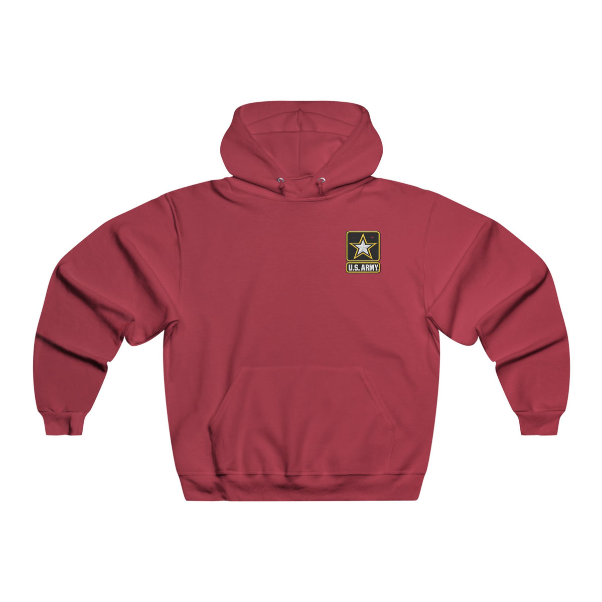 Army Veteran Hoodie — Eagle & American Flag Backprint with US Army Crest