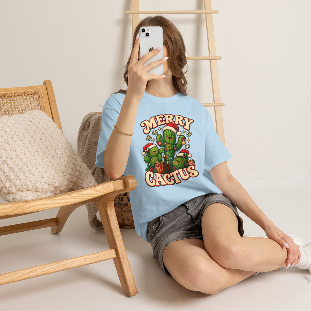 Merry Cactus Christmas Tee — Festive Holiday Cactus Shirt