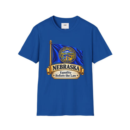 Nebraska State Flag T-Shirt — 'Equality Before the Law' Vintage Seal Tee