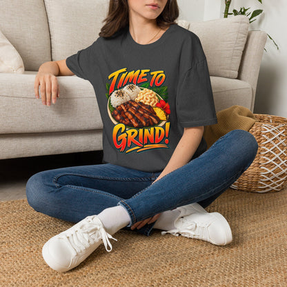 Time To Grind T-Shirt — Hawaiian Plate BBQ Graphic Tee