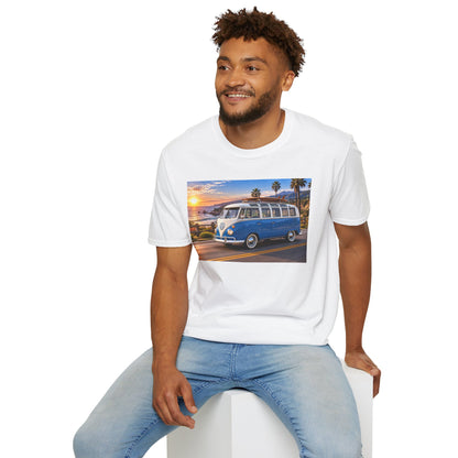 Vintage VW Bus T‑Shirt — Retro Surf Van Sunset Graphic Tee