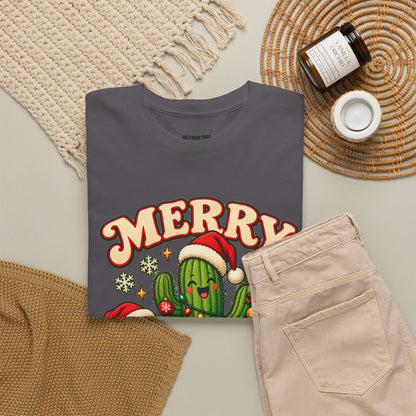 Merry Cactus Christmas Tee — Festive Holiday Cactus Shirt