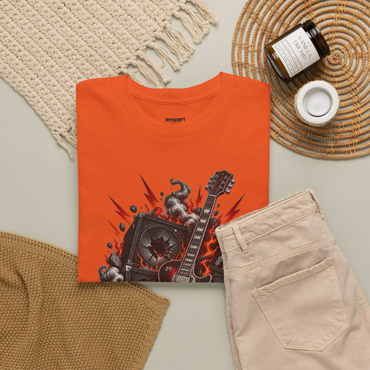 Electric Skull Guitar T‑Shirt — Rock & Metal Graphic Tee for Musicians and Fans