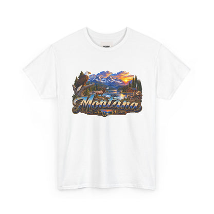 Montana Scenic T-Shirt – Vintage Mountain Lake Graphic Tee