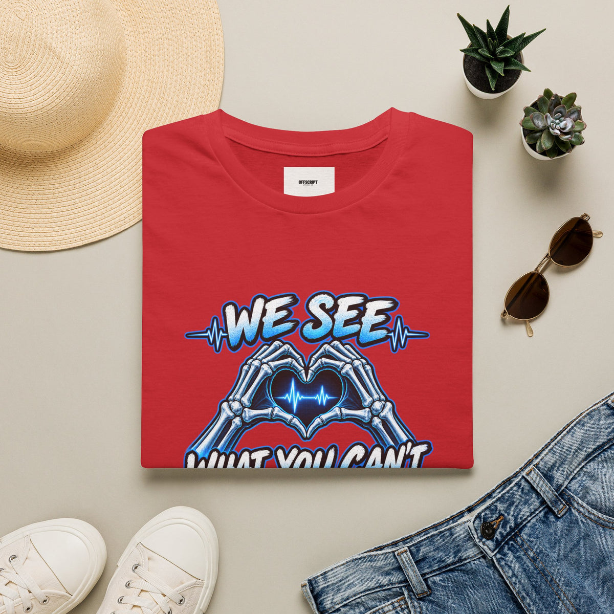 T-Shirt — “We See What You Can’t” Cardiac Tech Heartbeat Design